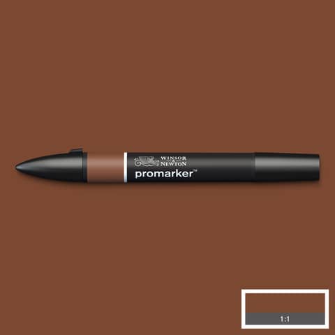 Pennarello Winsor&Newton Promarker doppia punta fine-larga - chocolate O234 - 0203632
